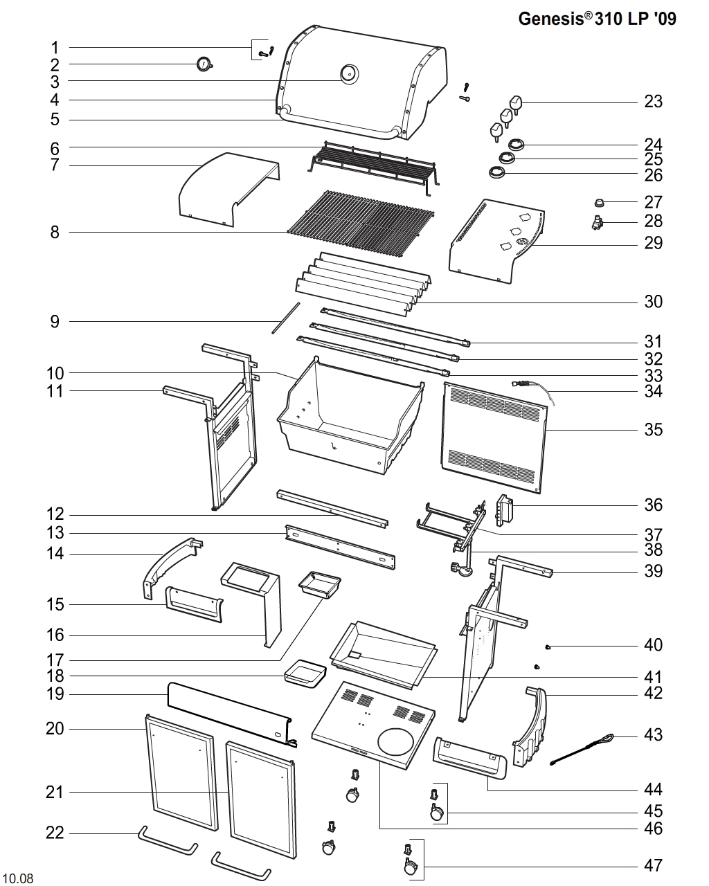 Weber Genesis Grill Parts Diagram